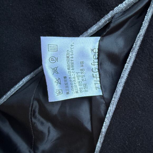 ZYFG Military Inspired Jacket, Snap Front, Black w/ Grey Piping, Euro size XXL - Picture 7 of 7